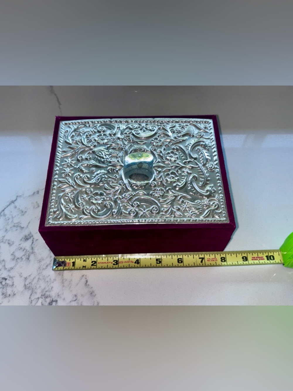 Godinger Silver-Plated & Red Velvet Jewelry Box
